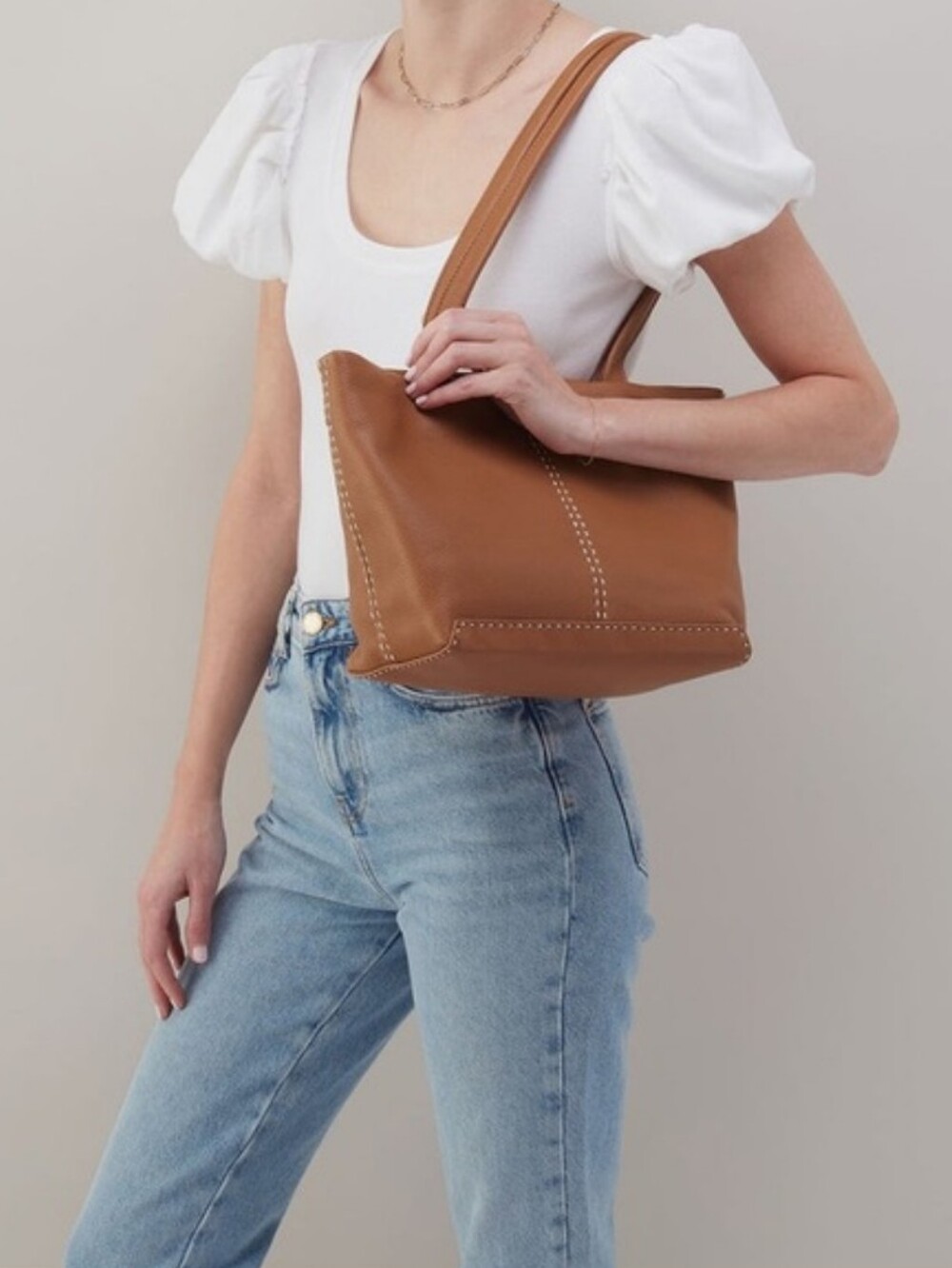 HOBO Austin Tote Brown Leather Shoulder Bag